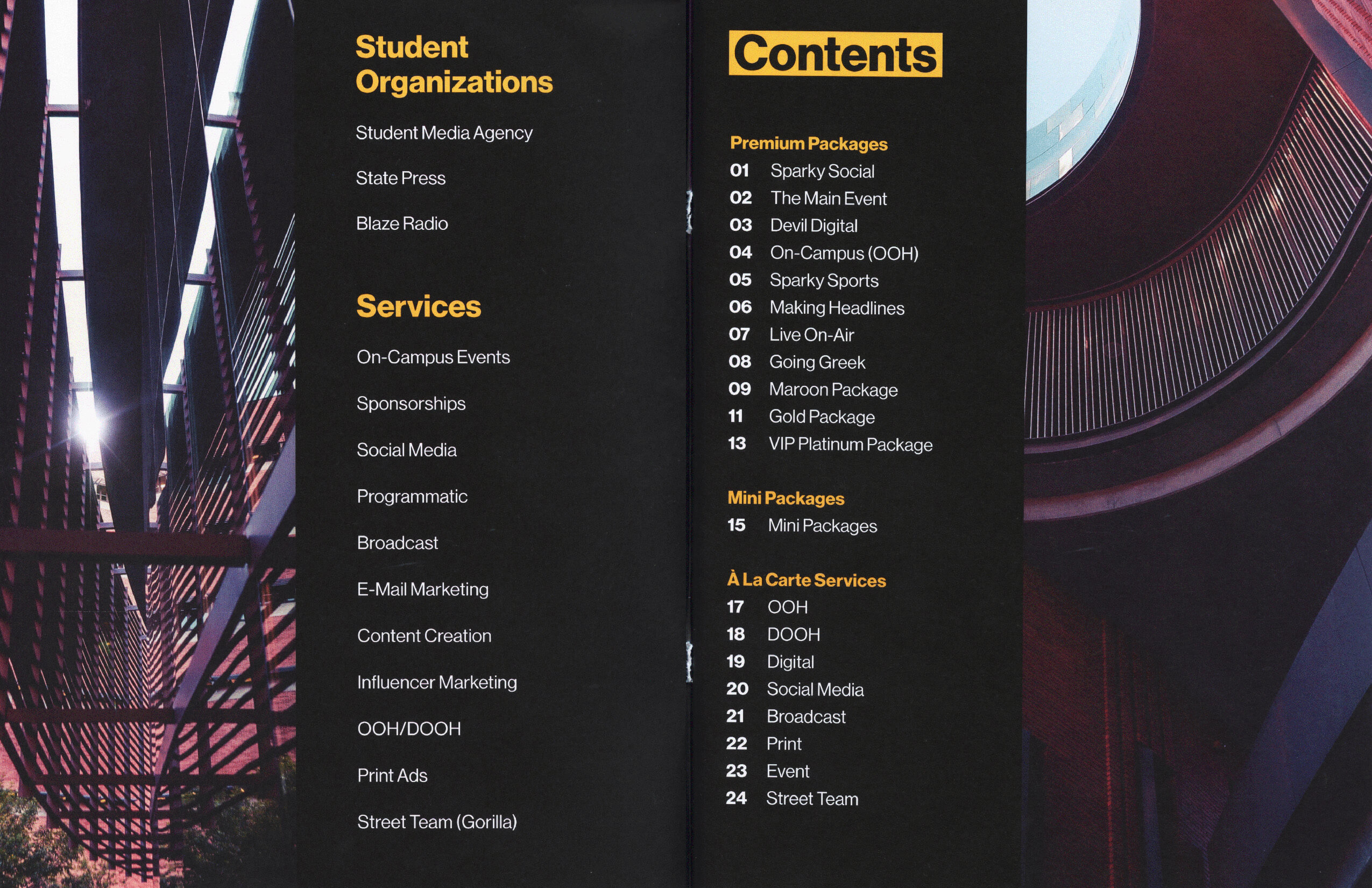 MK SPREADS Contents
